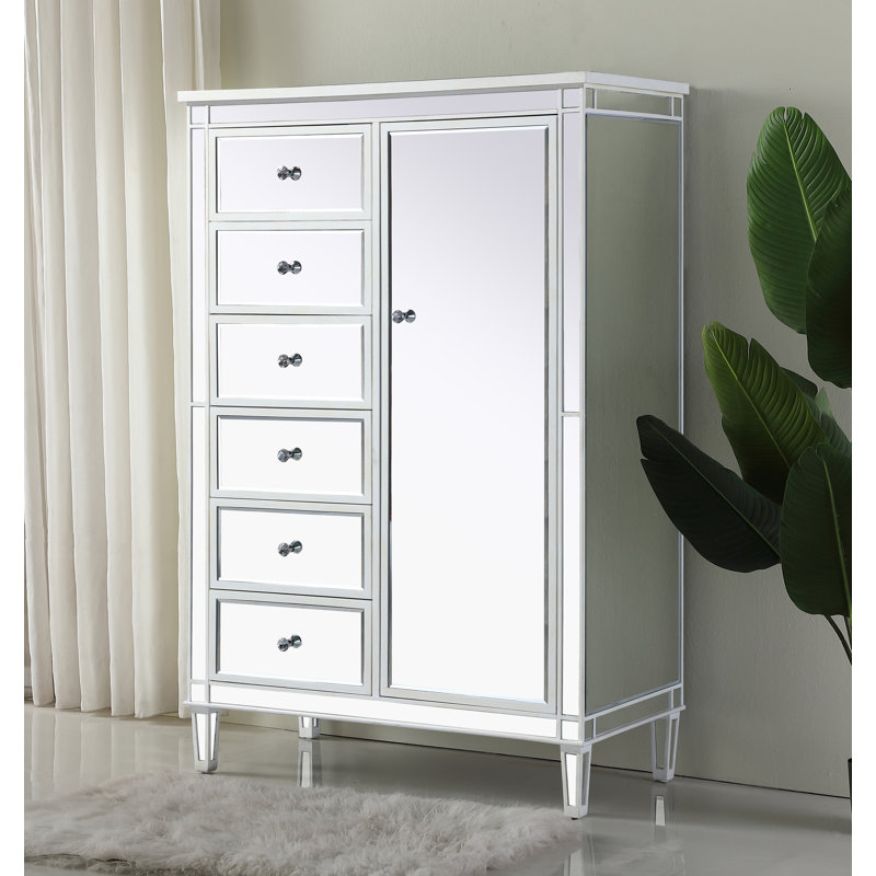 Armoire SPARKS Sparks, Miroir / blanc antique