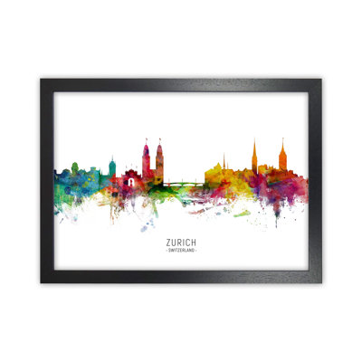 Zurich Switzerland Skyline by Michael Tompsett - Print