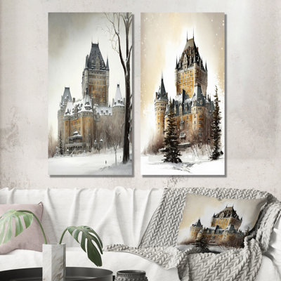 «Winter Season Chateau Frontenac», 2 pièces