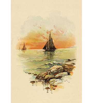 Sun Sets Painting Print