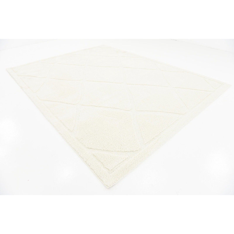Lattice Shag Bone Area Rug, Runner 2' x 6'7"