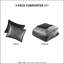 Très grand / très grand édredon réversible en velours écrasé pour 3 personnes, couleur gris anthracite, rembourrage doux, lavable à la machine, - étiqueté, peau et preuve, revers 3 pièces gris anthracite-118916205-118916206