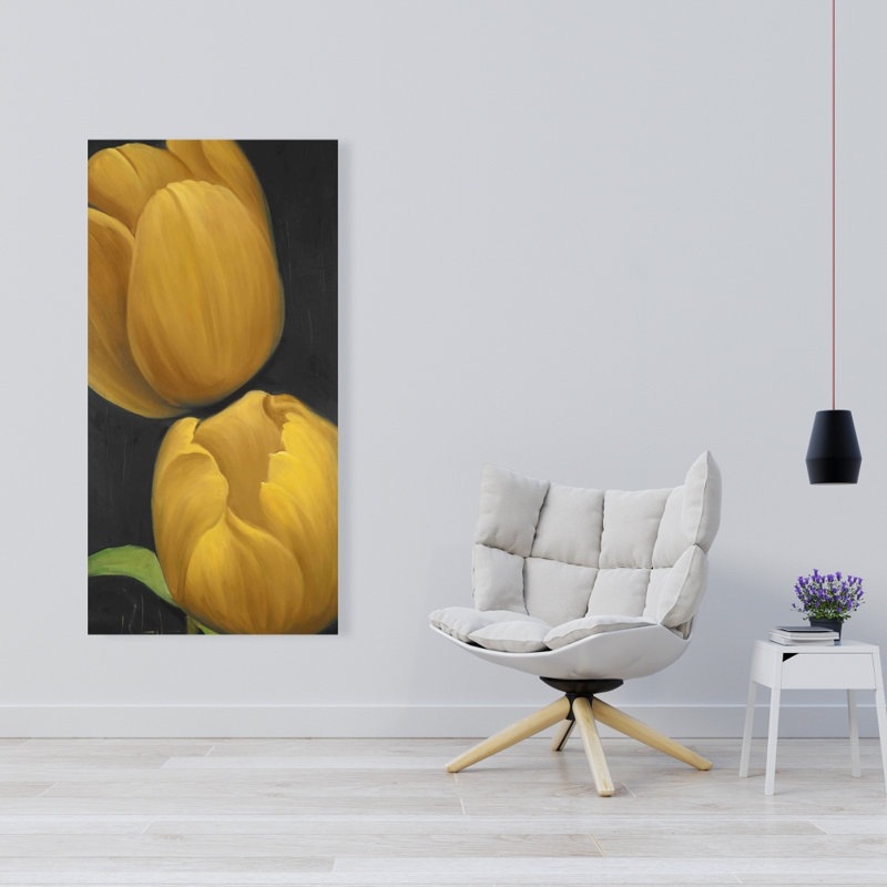 Two Daffodils Flowers - Yellow Office Canvas for Home Decor