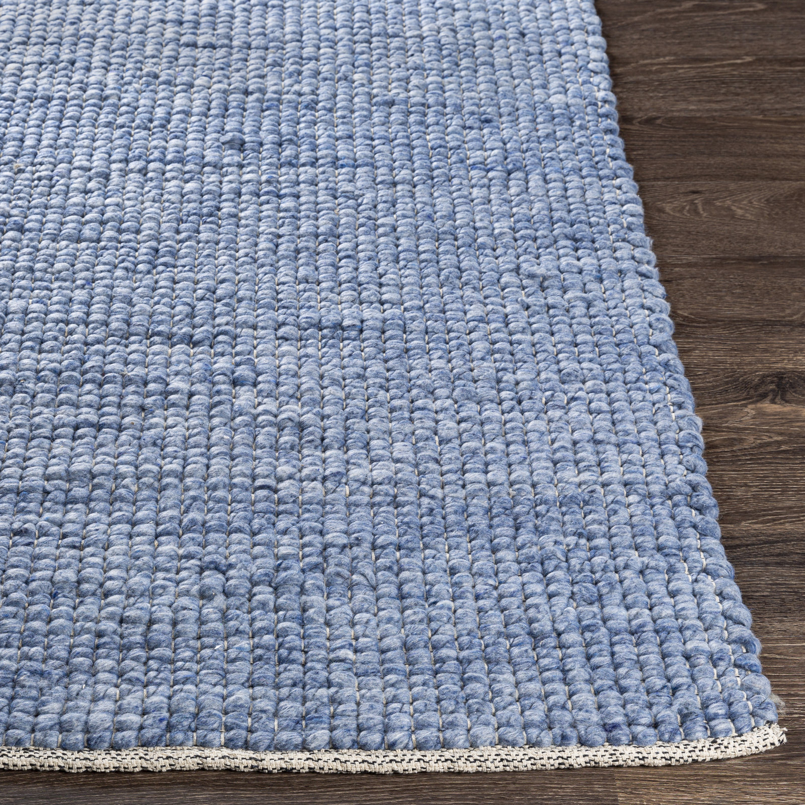 Sana Handmade Blue Rug, Rectangle 2' x 3'