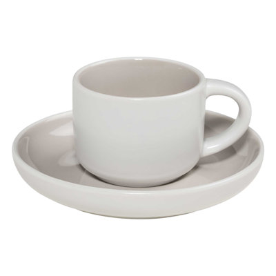 Porcelain Espresso Cup and Saucer