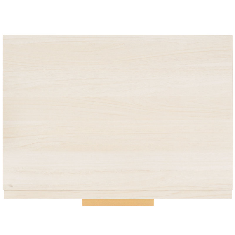 Casmira 21.65'' W Nightstand, Bleached White/Gold