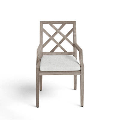 Haley Teak Arm Chair - Oyster
