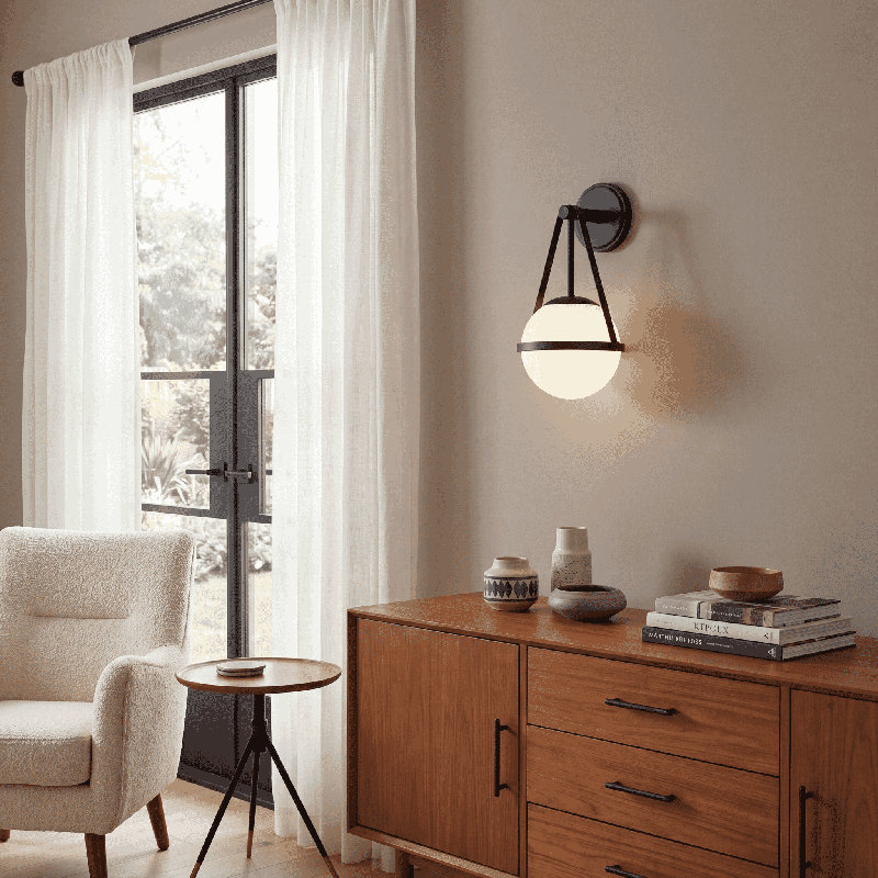 Ayyan 1-Light Wall Sconce in Brass, Brass