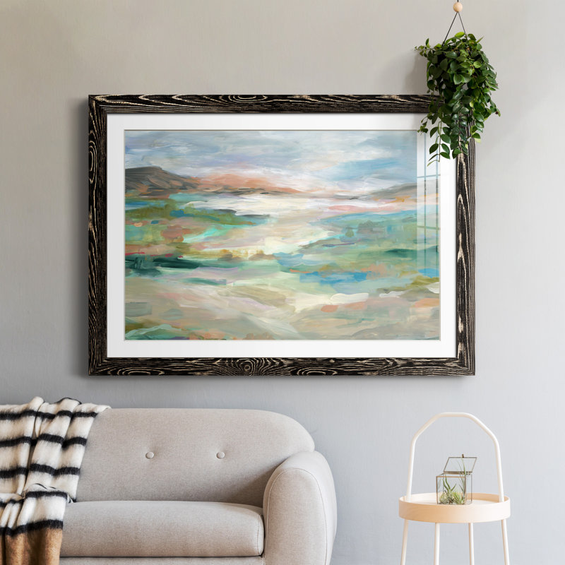 Vallée luxuriante - peinture encadrée, H 31,5 po x l 23,5 po x P 1,5 po, Cadre noir