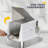 Stainless Steel Cat Litter Box with Lid, XL Extra Large Enclosed Metal Litter Box for Big Cats, Flip Cover, High-Sided Enclosure & Scoop, Easy Clean &  Non-Sticky, Anti-Leakage