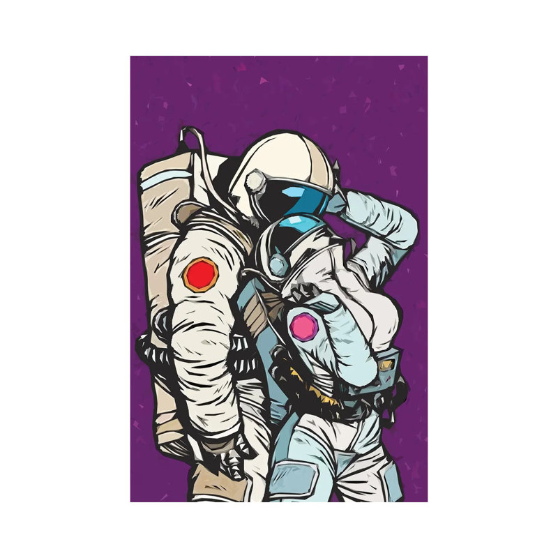 Astronaut Love by Art Mirano - Wrapped Canvas Print, 66.04cm H x 45.72cm W x 1.905cm W