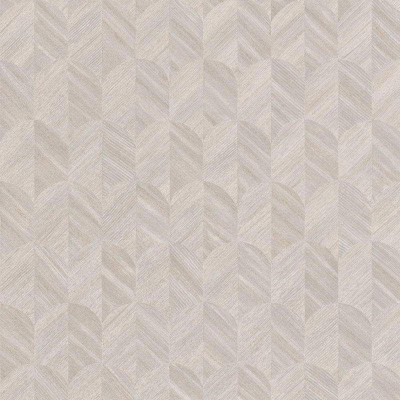 Surfaces Collection Geometric Prism Wallpaper Roll, Grey