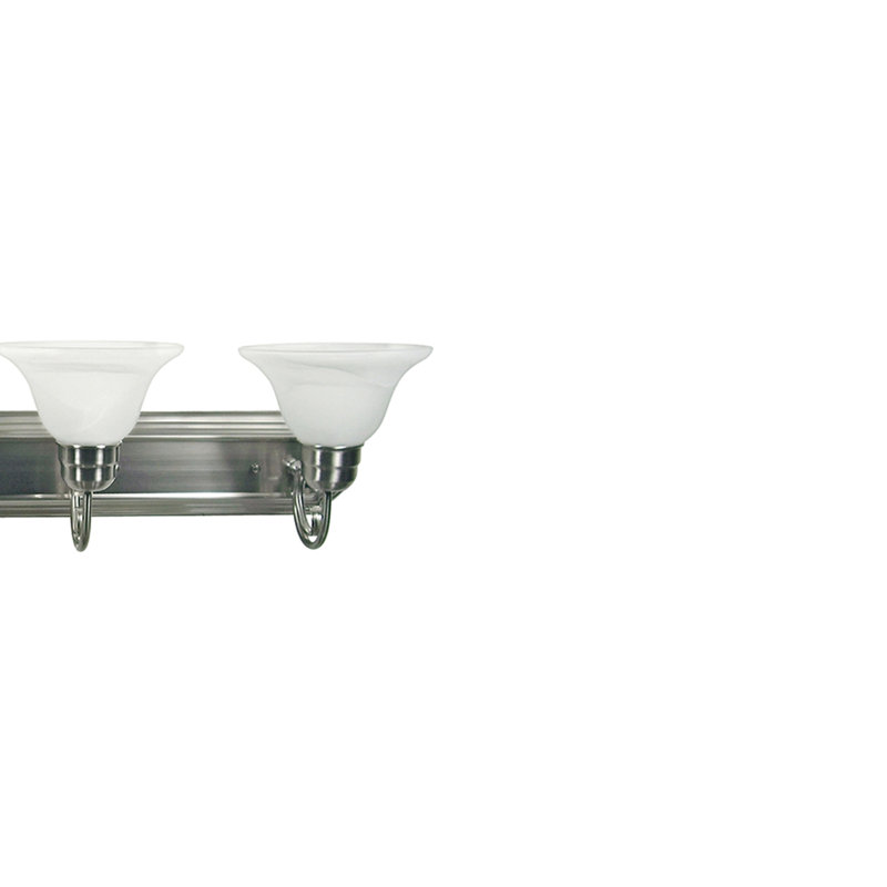 Éclairage pour meuble-lavabo 4 lumières Quast, Nickel satiné