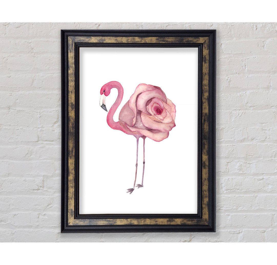 Rosa Flamingo Rose - Druck