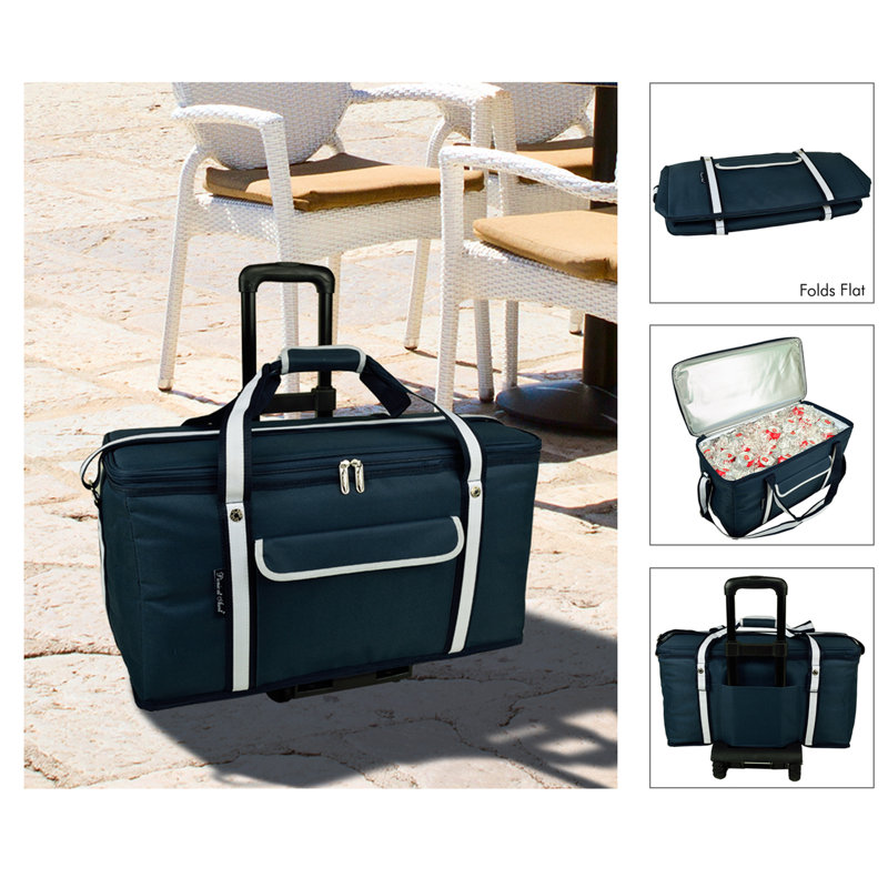 Semi-Rigid Collapsible Cooler With Removable Wheels