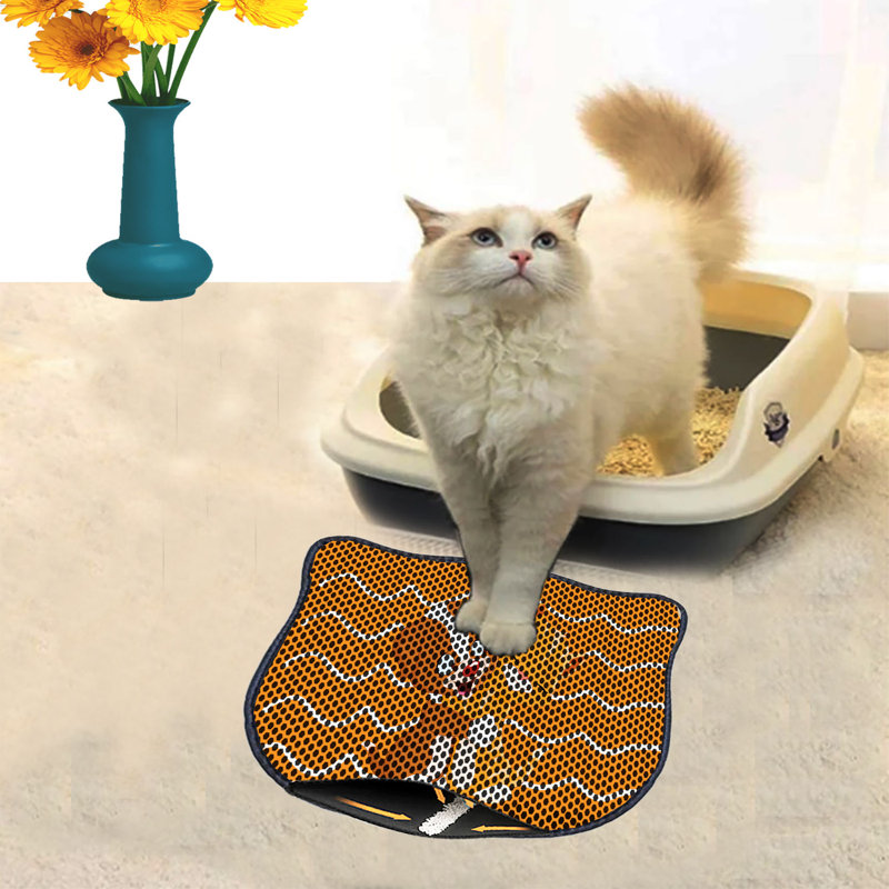 Durable Cat Litter Mat, 15.7 x 19.7 inches | 50% PVC / 50% Polyester, Machine Washable & Vacuum Friendly | Perfect for Easy Cleanup, Non-Slip Design to Keep Your Home Clean & Fresh, Ideal for Pet Owners