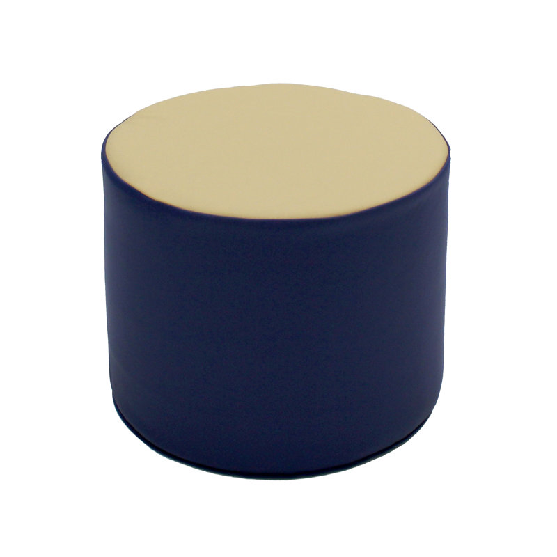 SoftScape 15" Circle/Cylinder Accent Ottomans, Navy