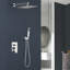 Motif à 1 jet 11,8 po Pomme de douche murale double fixe et portable avec 1,8 gal / min en chrome