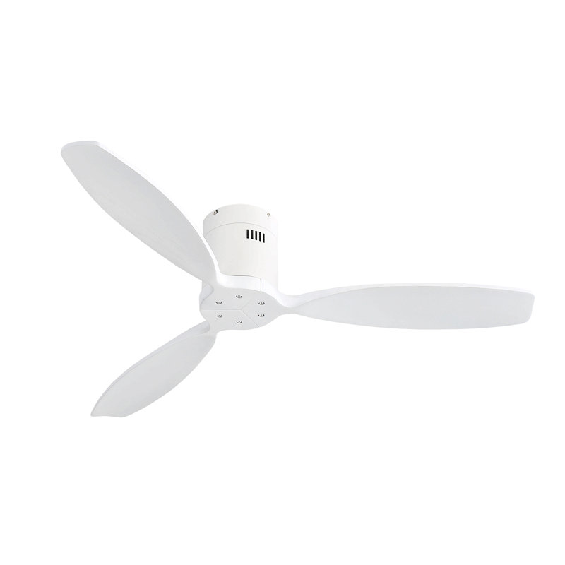 Ventilateur de plafond 52 pouces à 3 pales en bois massif pour ventilateur de plafond réversible silencieux
