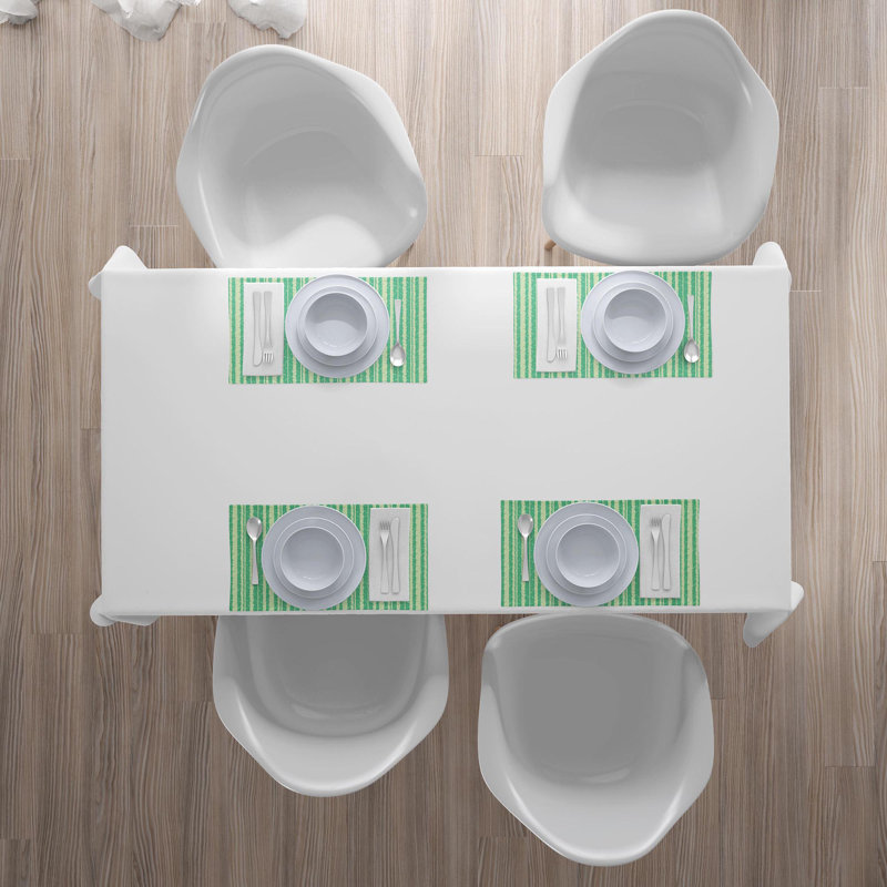 Polyester Striped Rectangle Placemat