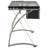 Silver Glass Top Drafting Table With Storage