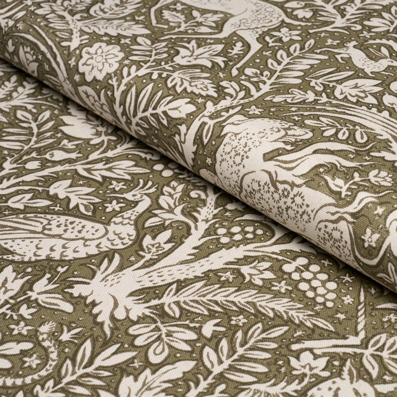 Khan's Park Fabric, Khaki Olive