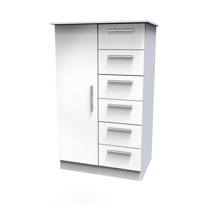 Bhaga Manufactured Wood Wardrobe, White Matt