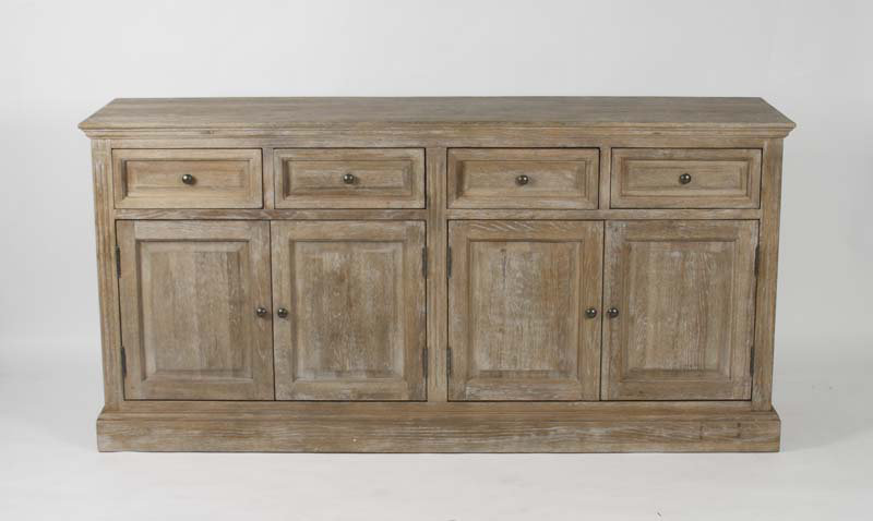 Albert 68'' W Solid Wood Sideboard, Limed Gray Oak
