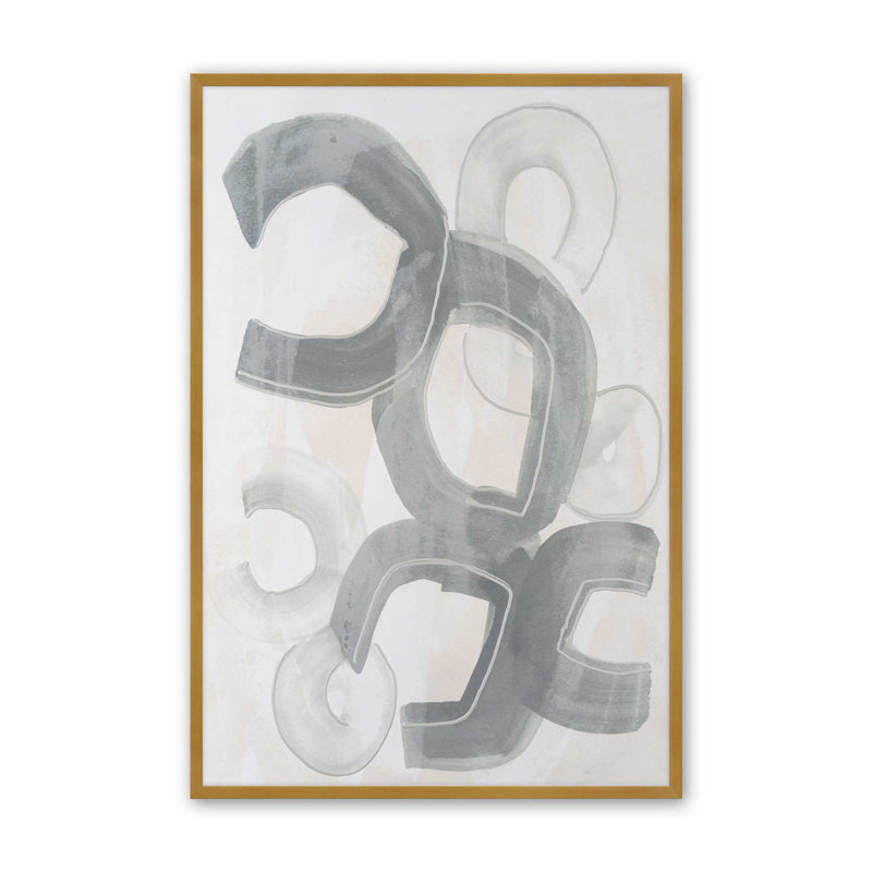 «Granite Turntable II» par June Erica Vess, reproduction d'art sur toile, Impression sur cadre ouvert sans papier mat, Doré