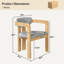 Chaises de salle à manger Lb, ensemble moderne rembourré en bois d'acacia pour patio