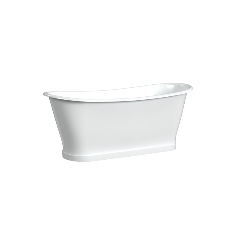 Balmoral 68'' L Freestanding Soaking Bathtub, White Interior with White Exterior