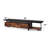 Modern Tv Stand With Black Metal Legs And Walnut Top For 50-59" Tvs Minimalist In 55" Flat Screens Powder-Coated Frame