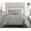 Floral Pintuck 3PC Comforter Set, Soft Microfiber, Pastel Colours, Lightweight Bedding Set-1357800971-1357800973