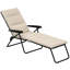 Chaise longue pliante avec coussin, dossier réglable -685918605