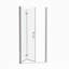 Porte de douche pivotante universelle à ajustement de 1 3/8 po avec finition en verre trempé de 1/4 po-121415751