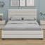 Lit plateforme tapissier avec lit gigogne et tiroirs-105767781