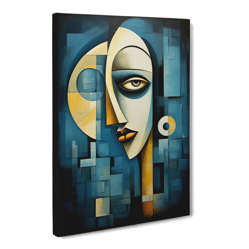 Moon Cubism No.2 - Wrapped Canvas, 60cm H x 40cm W x 3cm D