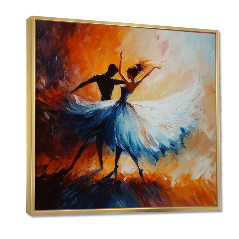 Summer Serenity Ballet Dance II - Ballet, art mural, Impression dans un cadre flottant sans passe-parto, H 30 po x l 30 po