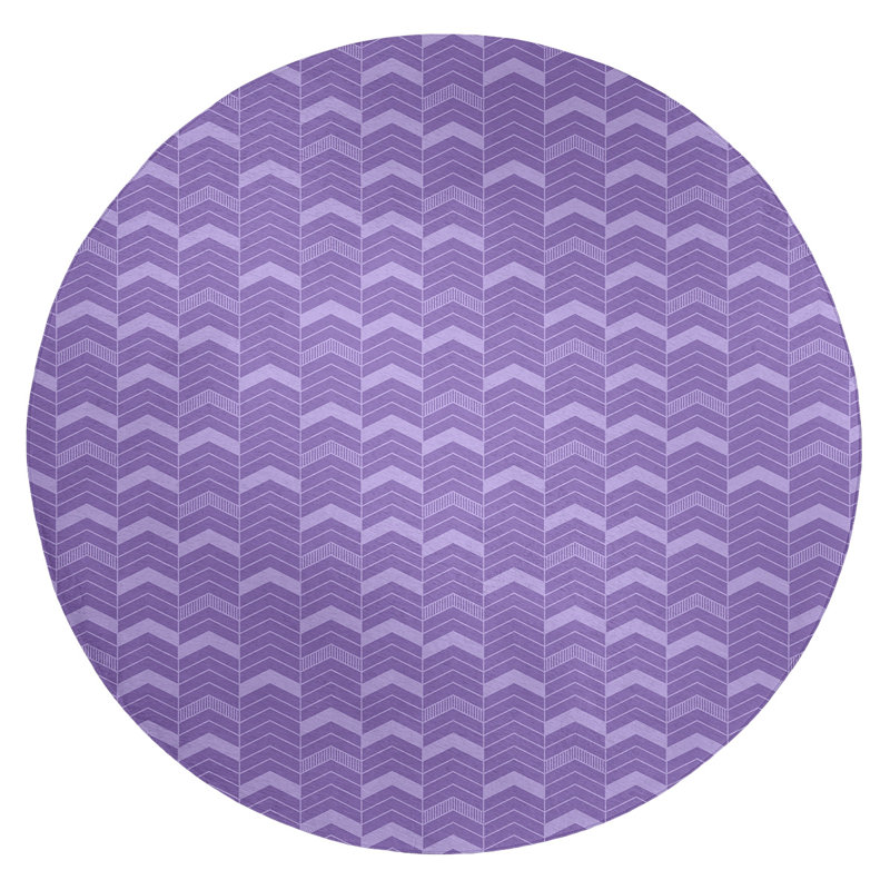 Chenille Chevron Indoor Rug, Round 5'