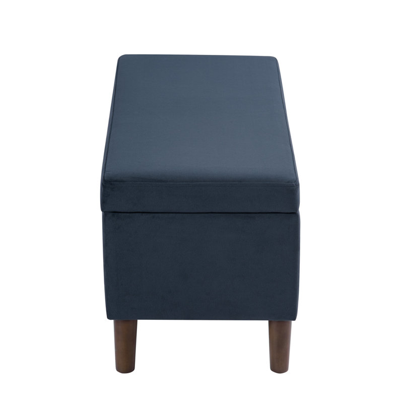 Banc de rangement rembourré Besart,  Blue Velvet