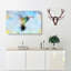 Hummingbird Paint Smudge In Abstract - Wrapped Canvas Painting-55310909