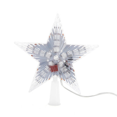 Christmas Decorative Lights Star Tree Top Light New Product Christmas Holiday Felling Decorative Flashing Lights Wholesale Tree Top Star