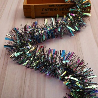 4Pcs Christmas Tinsel Garland For Xmas, Wedding, Birthday, Home Party Decor, Shiny And Reusable Holiday Christmas Tree Garland Decoration