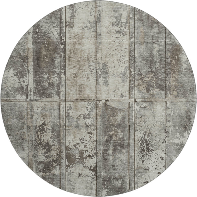 Premium Machine Washable Varroville AMF1715 Stripes Rug, Round 8'