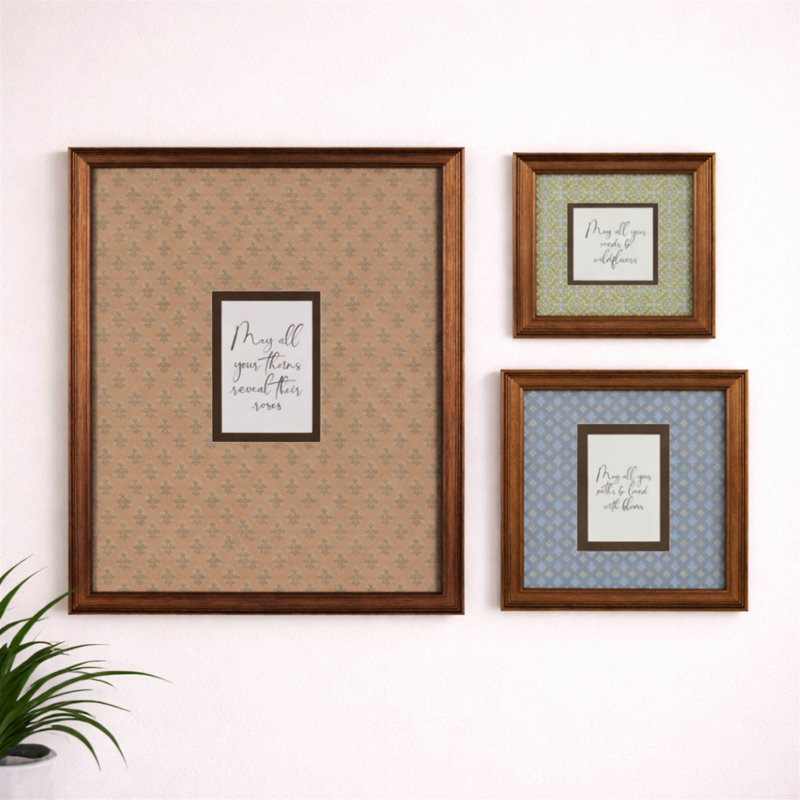 Framed Floral Proverb Wall Art