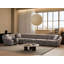 Canapé modulaire en L 4 places moderne en chenille brun clair-112483699-112483703-112483704