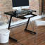 Bryanna Glass Top Metal Base Computer Desk-22494030