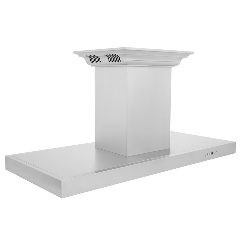 48" 400 CFM Ducted Island Range Hood in Stainless Steel