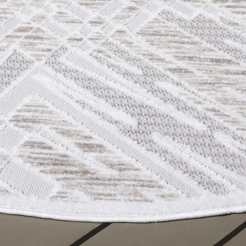 Tapis abstrait Sharilyn Performance, Carré 6 pi 7 po