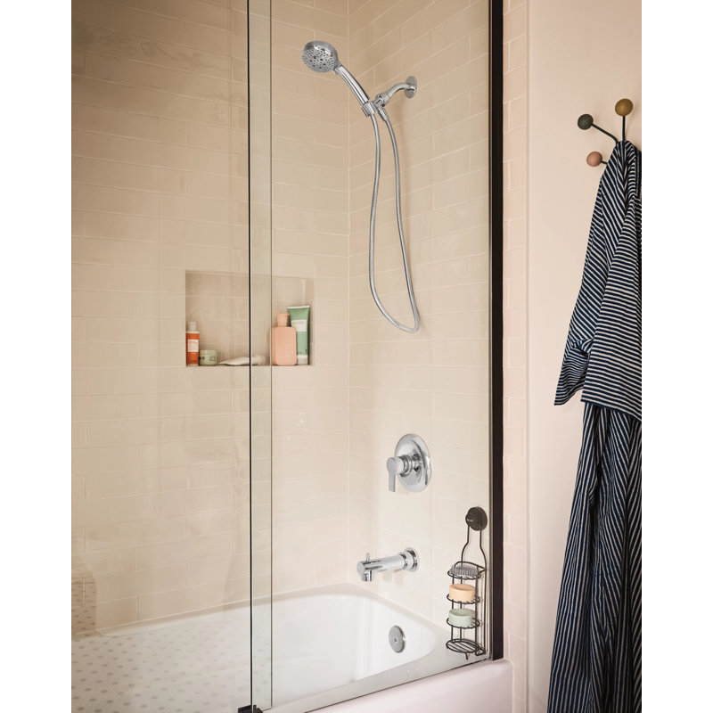 Baignoire / douche à poignée simple avec douchette Meena, valve incluse, Chrome